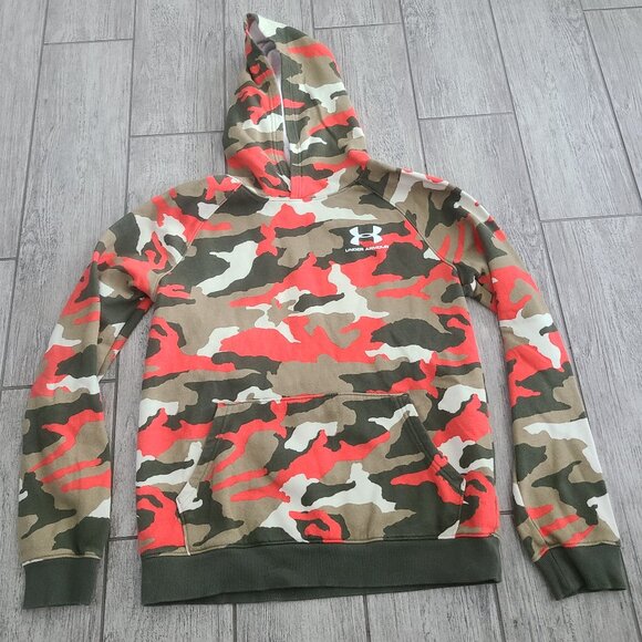 Under Armour Youth Kids XL Camo Hoodie ColdGear Loose Fit - Picture 1 of 8